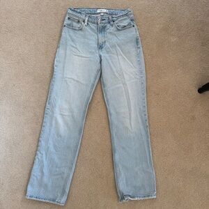 Abercrombie & Fitch Light Blue Low Rise Baggy Jeans